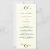 Brautprogramm für Elfenbein und Gold (Vorderseite)