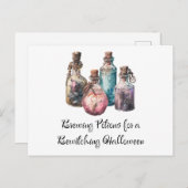 Brautränke für ein zauderndes Halloween Feiertagspostkarte (Vorne/Hinten)