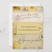 Brautreise-Duschenthema im Kakao und in der Creme Einladung (Rückseite)