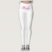 Brautrosa auf Weiß Leggings (Vorderseite)