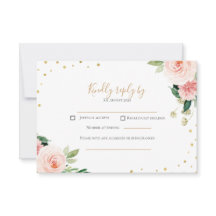 Brautroségoldene Pfingstrosen-Blumenhochzeit-RSVP-