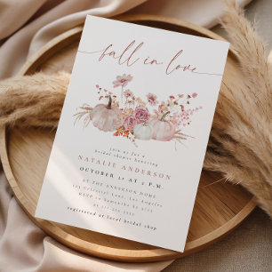 Brautschauer 'Blush Pink Fall in Love' Einladung