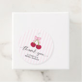 Brautschauer Coquette Bogen Streifen mit Kirsche a Geschenkanhänger (Beispiel)