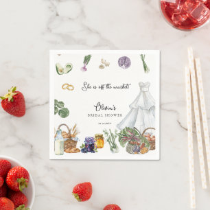 Brautschauer-Geschenk für Bauern vom Markt Serviette