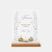 Brautschauer-Geschenke buchen Acrylschild (Vorderseite)