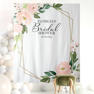 Brautschauer-Hintergrund-Fotoprop Rosa Blumen Wandteppich