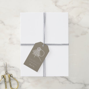 Brautschleier-Daisy-Monogramm Chic Brautparty Geschenkanhänger