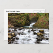 Brautschleier fällt Oregon-Wasserfall-Postkarte Postkarte (Vorne/Hinten)