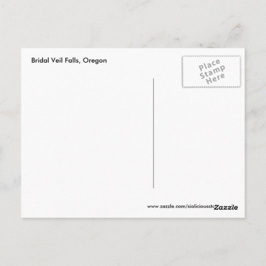 Brautschleier fällt Oregon-Wasserfall-Postkarte Postkarte (Rückseite)