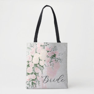 Brautschleier-Reine-Rosen-Wisterien-Bouquet Tasche