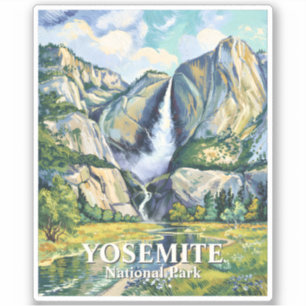 Brautschleierfall im benutzerdefinierten Yosemite- Aufkleber
