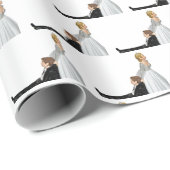 Brautschleppen Geschenkpapier (Rolleneckpunkt)