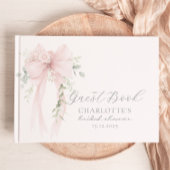 Brautschmaus mit Rosa Schleife Gästebuch