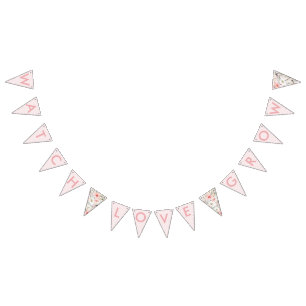 Brautschmaus-Wildblumen-Girlande Banner 'Blush Wil