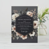 Brautschmuck Blush Somber Nocturne Einladung (Stehend Vorderseite)