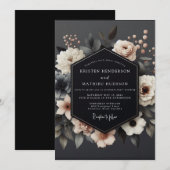 Brautschmuck Blush Somber Nocturne Einladung (Vorne/Hinten)