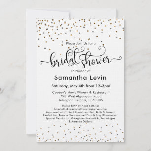 Brautschmuck Hochzeit Gold Silber Konfetti Einladung