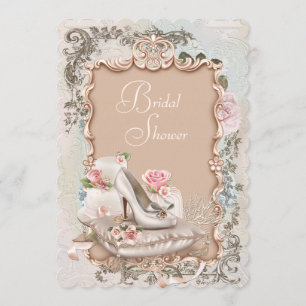 Brautschuh Hochzeit Vintage Einladung