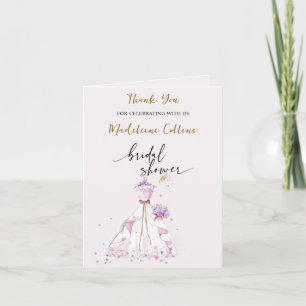 Brautschuh-Hochzeitskleid Benutzerdefinierte Danks Dankeskarte