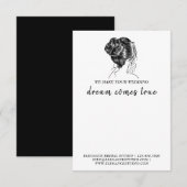 Brautshow Haarband Scrunchie Notizkarte Begleitkarte (Vorne/Hinten)