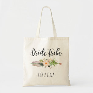 "Brautstamm", Blüte, Feather Arrow Personalisiert Tragetasche