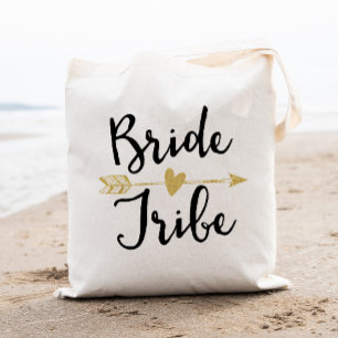 "Brautstamm" Bridesmaid Black und Golden Tragetasche