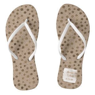 Brautstamm Hochzeitdatum Brautparty Lässiger Spaß Badesandalen