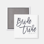 Brautstamm modern und einfach handschriftlich magnet (Vorderseite/Rückseite)