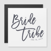 Brautstamm modern und einfach handschriftlich magnetkarte (Vorne/Hinten)