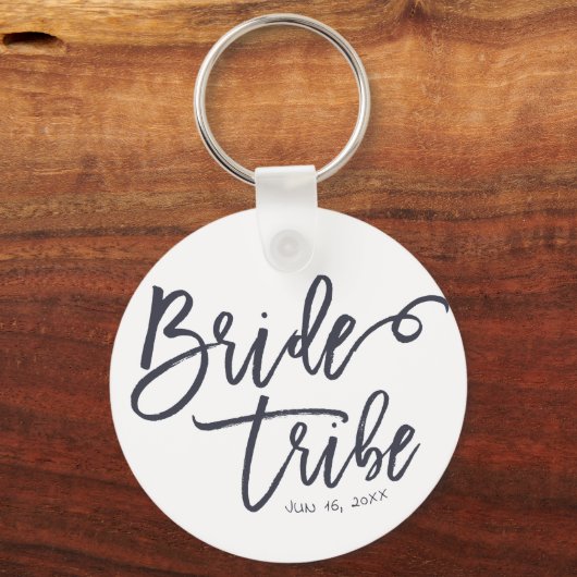 Brautstamm modern und einfach handschriftlich schlüsselanhänger (Vorderseite)