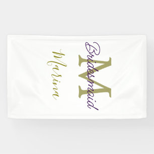 Brautstamm-Monogramm-Junggesellinnenabschied einfa Banner