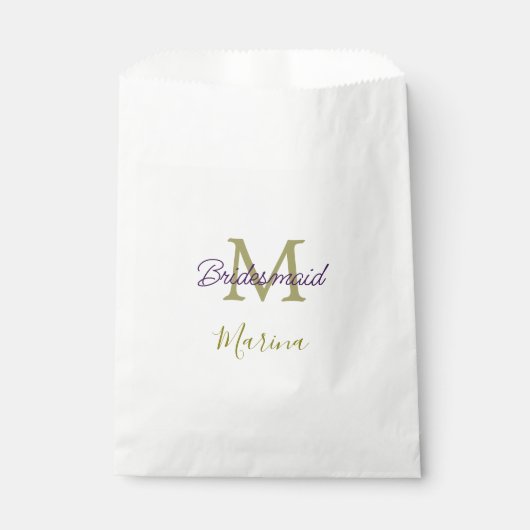 Brautstamm-Monogramm-Junggesellinnenabschied einfa Geschenktütchen (Vorderseite)