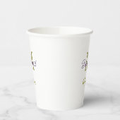 Brautstamm-Monogramm-Junggesellinnenabschied einfa Pappbecher (Links)