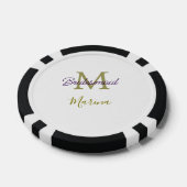 Brautstamm-Monogramm-Junggesellinnenabschied einfa Pokerchips (Einzeln)