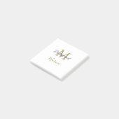 Brautstamm-Monogramm-Junggesellinnenabschied einfa Post-it Klebezettel (angewinkelt)