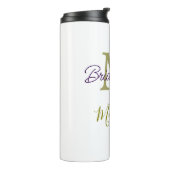 Brautstamm-Monogramm-Junggesellinnenabschied einfa Thermosbecher (Nach links gedreht)