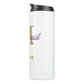 Brautstamm-Monogramm-Junggesellinnenabschied einfa Thermosbecher (Nach rechts gedreht)