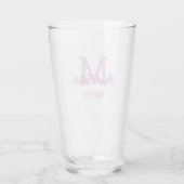 Brautstamm-Monogramm rote Brautparty einfach mini Glas (Rückseite)