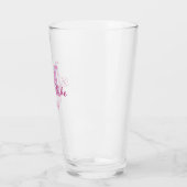 Brautstamm-Monogramm rote Brautparty einfach mini Glas (Links)