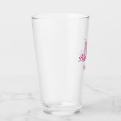 Brautstamm-Monogramm rote Brautparty einfach mini Glas (Rechts)