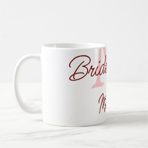 Brautstamm-Monogramm rote Brautparty einfach mini Kaffeetasse