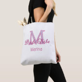Brautstamm-Monogramm rote Brautparty einfach mini Tasche (Von Nahem)