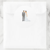 Brautsticker Runder Aufkleber (Tasche)