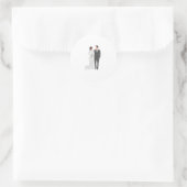 Brautsticker Runder Aufkleber (Tasche)