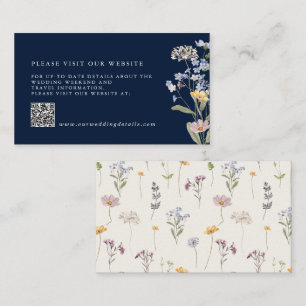 Brautstrauß aus Wildblumen für die Gartenhochzeit Begleitkarte
