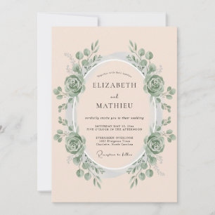 Brautstrauß Blush Seafoam Kranz Einladung