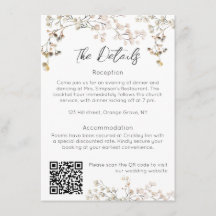 Brautstrauß-Einlegekarte für die Hochzeit
