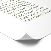 Brautstrauß Hochzeit Sitzordnung Poster (Ecke)