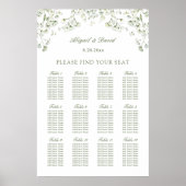Brautstrauß Hochzeit Sitzordnung Poster (Vorne)