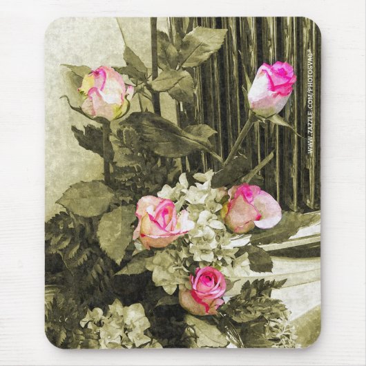 Brautstrauß im Vintage-Stil Mousepad (Vorne)